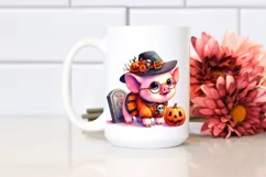 Colorful Baby Pig Halloween Clipart Product Image 2