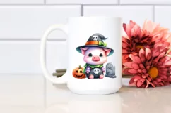 Cute Baby Pig Halloween Sublimation Clipart Product Image 2