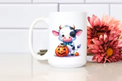 Cute Halloween Baby Cow Clipart Product Image 2