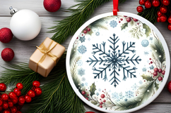 Round Christmass Ornament PNG Product Image 2