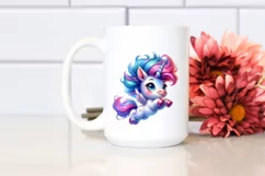 Excited Funny Baby Unicorn PNG Product Image 2