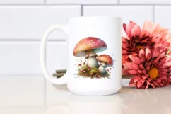 Detailed Mushroom Watercolor Splash PNG Product Image 2