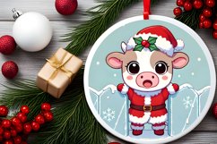 Round Christmas Ornament Sublimation|Clipart Product Image 2