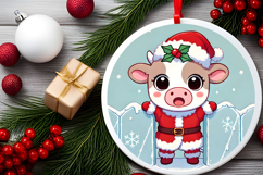 Round Christmass Ornament PNG Product Image 2