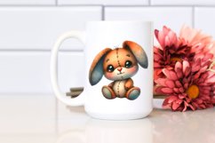 Colorful Old Plush Rabbit Watercolor Product Image 2