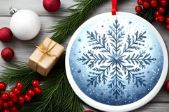 Round Christmas Ornament Sublimation|Clipart Product Image 2