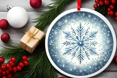 Round Christmas Ornament Sublimation|Clipart Product Image 2