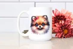 Watercolor Funny Baby Pomeranian Product Image 2