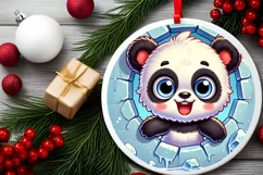 Round Christmas Ornament Sublimation|Clipart Product Image 1