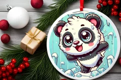 Round Christmas Ornament Sublimation|Clipart Product Image 1