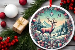 Round Christmas Ornament Sublimation|Clipart Product Image 2