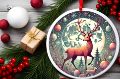 Round Christmass Ornament PNG Product Image 2