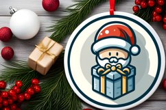 Round Christmas Ornament Sublimation|Clipart Product Image 2