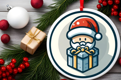 Round Christmass Ornament PNG Product Image 2