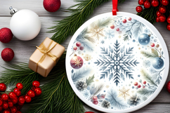 Round Christmass Ornament PNG Product Image 2