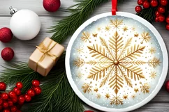 Round Christmas Ornament Sublimation|Clipart Product Image 2