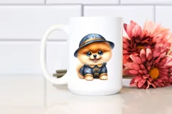 Playful Pomeranian Baby Clipart Product Image 2