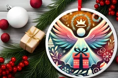 Round Christmas Ornament Sublimation|Clipart Product Image 1