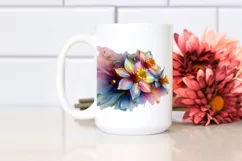 Abstract Vivid Pastel Glossy Daffodil PNG Product Image 2