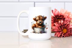 Cute Baby Highland Cow | Sublimation Clipart Product Image 2