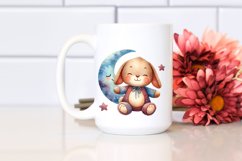 Colorful Old Plush Bunny Watercolor Product Image 2