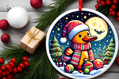 Round Christmass Ornament PNG Product Image 2