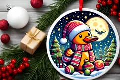 Round Christmas Ornament Sublimation|Clipart Product Image 2