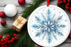 Round Christmas Ornament Sublimation|Clipart Product Image 2