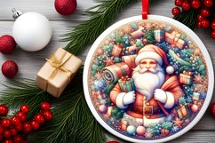 Round Christmas Ornament Sublimation|Clipart Product Image 2