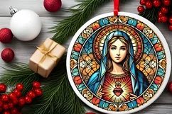 Round Christmas Ornament Sublimation|Clipart Product Image 1