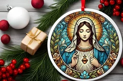 Round Christmas Ornament Sublimation|Clipart Product Image 1