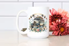 Vintage Bus Ribbons | Sublimation Clipart Product Image 2