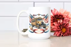 Vintage Bus Ribbons | Sublimation Clipart Product Image 2
