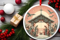 Round Christmas Ornament Sublimation|Clipart Product Image 2