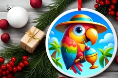 Round Christmas Ornament Sublimation|Clipart Product Image 1