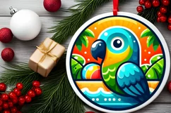Round Christmas Ornament Sublimation|Clipart Product Image 2