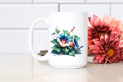 Wooden Morning Glory Stained | Sublimation Clipart Product Image 2