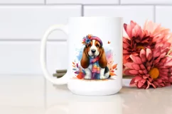 Cute Colorful Basset Hound | Sublimation | Clipart Product Image 2