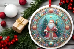 Round Christmas Ornament Sublimation|Clipart Product Image 2