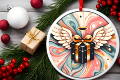 Round Christmass Ornament PNG Product Image 2