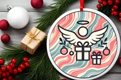 Round Christmas Ornament Sublimation|Clipart Product Image 2