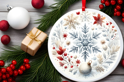 Round Christmass Ornament PNG Product Image 2