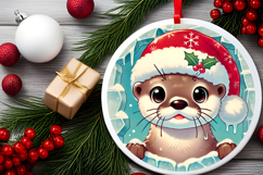 Round Christmass Ornament PNG Product Image 2