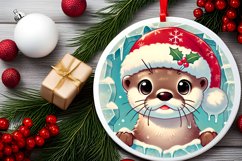 Round Christmas Ornament Sublimation|Clipart Product Image 2