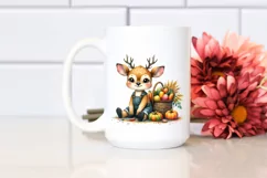Quirky Baby Deer with Autumn Vegetables | Sublimation | Product Image 2