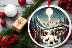 Round Christmas Ornament Sublimation|Clipart Product Image 2