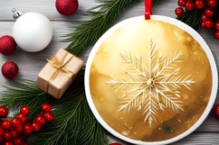 Round Christmas Ornament Sublimation|Clipart Product Image 2