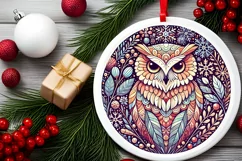 Round Christmas Ornament Sublimation|Clipart Product Image 1