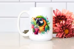 colorful drink with Parrot | Sunglasses | Vibrant Vibe Product Image 2