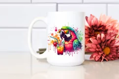 colorful drink with Parrot | Sunglasses | Vibrant Vibe Product Image 2